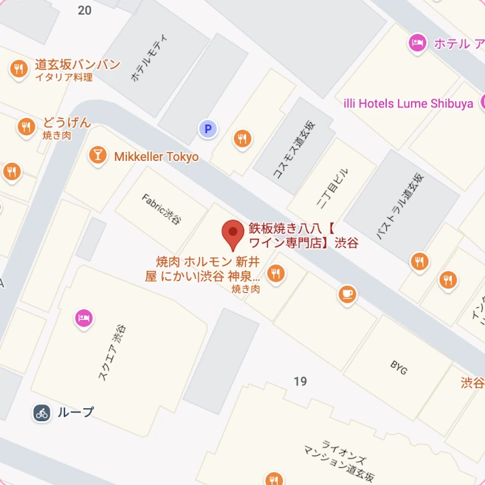 鉄板焼き八八（ネオスナックナイナイ99）の地図